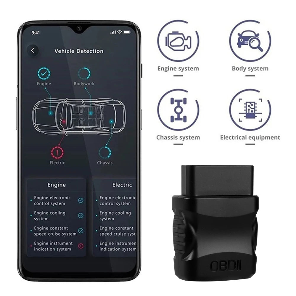 ELM327 V2.1 Car Engine Fault Code Reader OBD2 Scanner Bluetooth 4.2 Car Dignostic Scanner EOBD Fault Code Reader For IOS/Android sayaragear