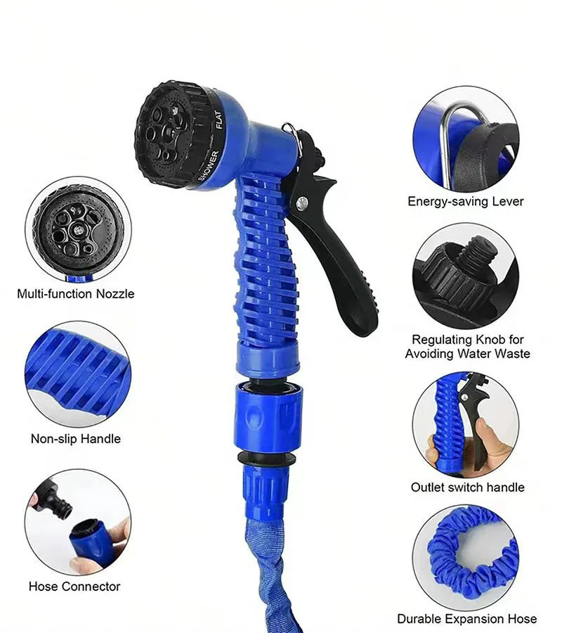 25FT-200FT Expandable Magic Hose Lightweight Design Durable Materials 7 Water Spraying Functions Gun Home Garden Watering Tools sayaragear