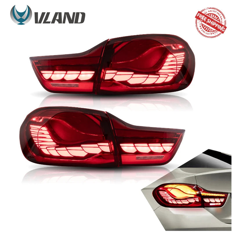 VLAND Taillight Assembly For BMW 4-series F32 F33 F36 M4 F82 F83 LED Running Light Sequential Turn Signal 418 420 430 LED sayaragear