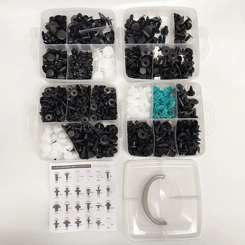 800pcs-100Pcs Car Fastener Clip Kit Fender Rivet Plastic Clips Auto Body Push Retainer Pin Rivet Bumper Door Trim Panel Repair sayaragear