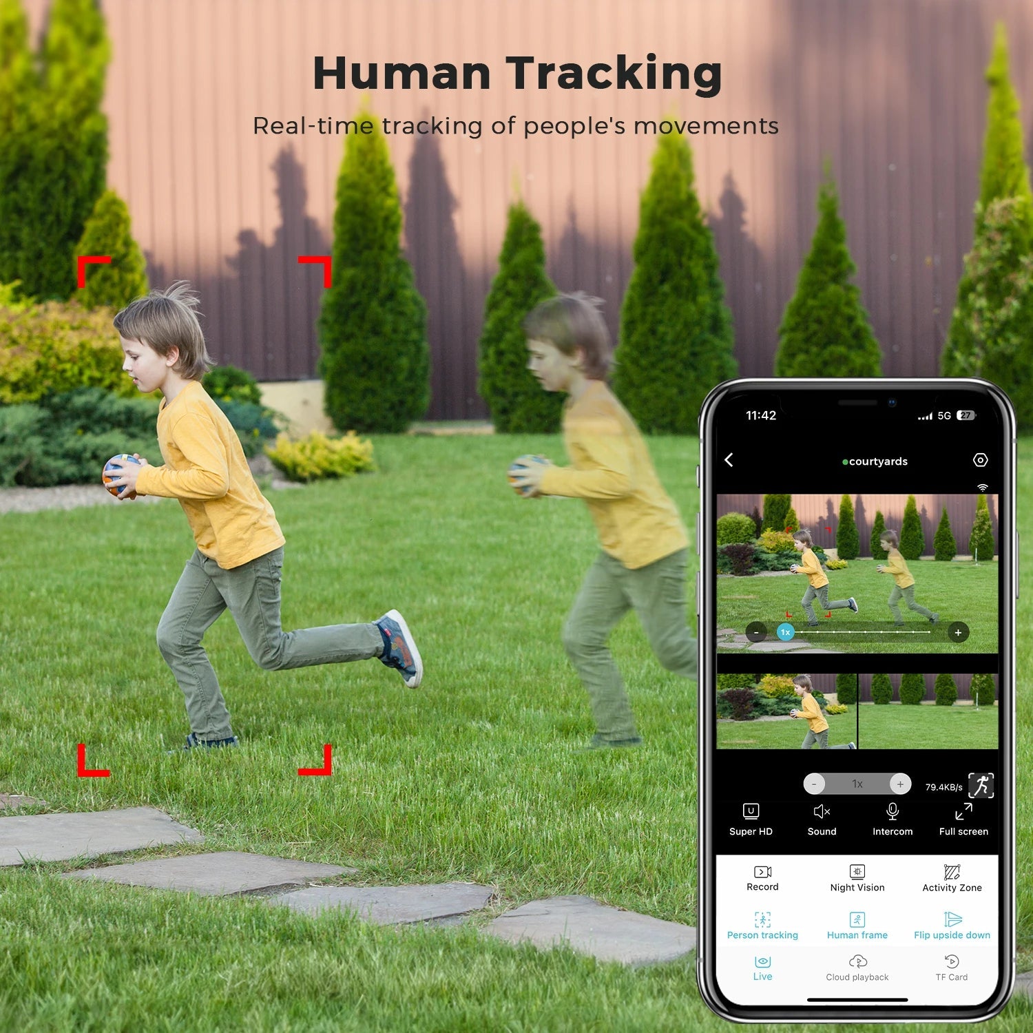 20MP Outdoors Wifi Camera 10K HD Three Lens Security 5G PTZ IP Camera 10X Digital Zoom Lens Human AI Auto Detect Tracking Camera sayaragear