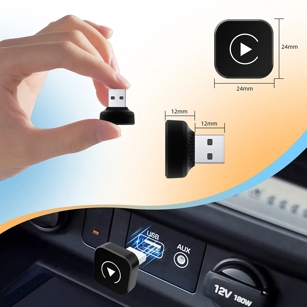 2in1 Wireless CarPlay Dongle Wireless Android Auto Adapter AI Smart Box Car Intelligent Systems For Car With Wired CarPlay sayaragear