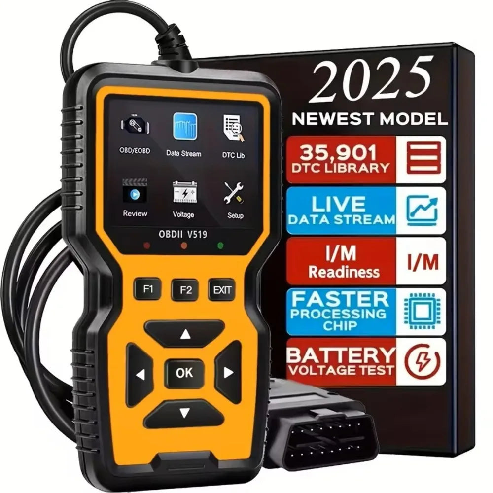 Check Engine System V519 Battery Tester Car OBD2 Code Reader OBD II EOBD Scanner Fault Code Clear Car Diagnostic Tools sayaragear