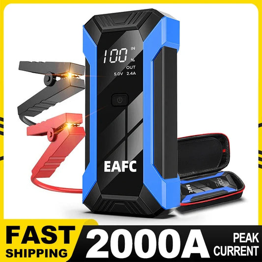 Car Jump Starter 2000A Battery Charger 1200A/1000A Emergency Start-up Lighting Power Bank Car Booster for 12V Vehicles Starting sayaragear
