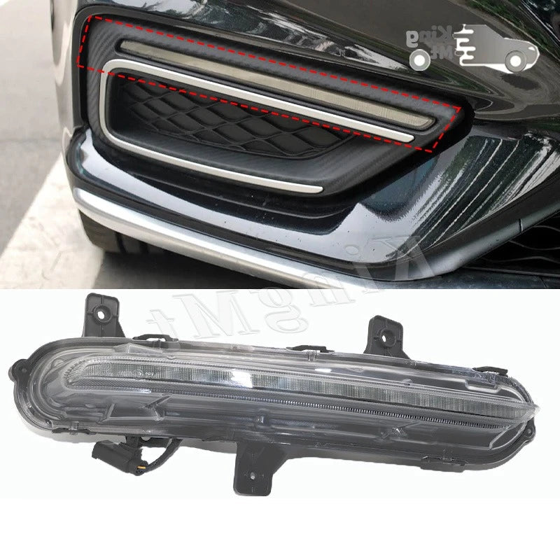 For MG 6 MG6 17-19 Foglight Car Fog Light Assembly LED/ Halogen Front Bumper Fog Lamp Kit Replacement with Waterproof Housing sayaragear