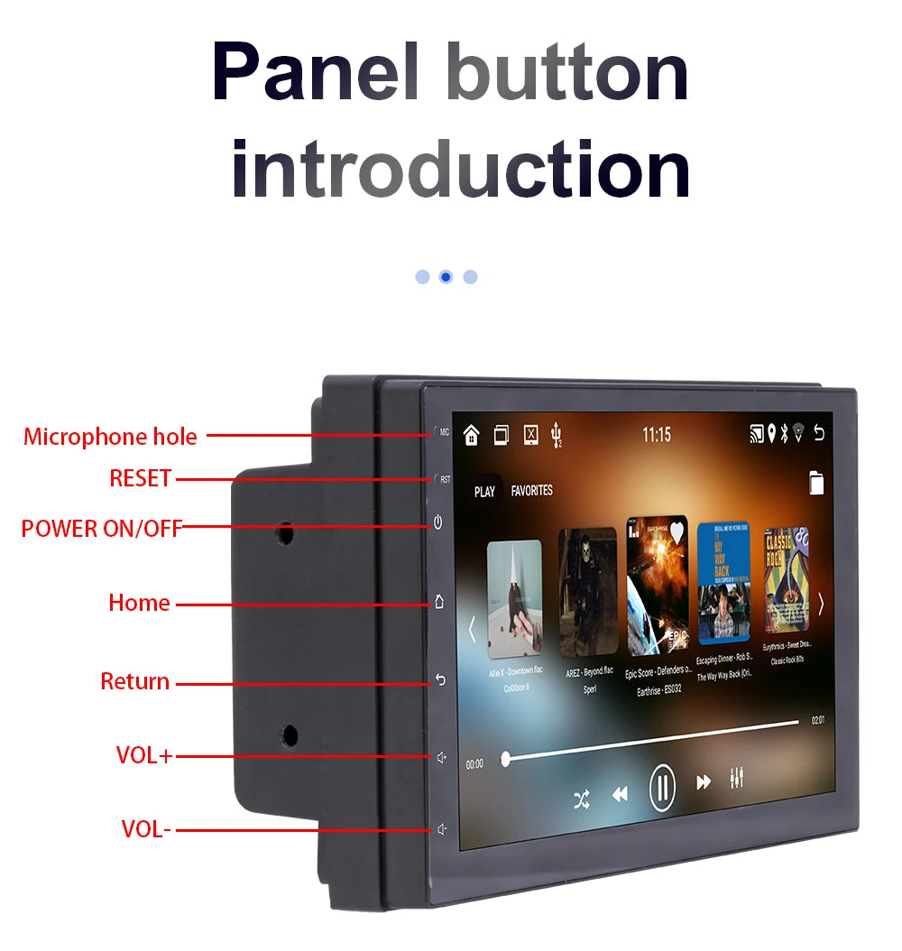 7/9/10 inch Universal Android 13 Car Radio 32G/64G Autoradio android 2 Din car radio GPS BT Central Multimedia Smart car systems sayaragear
