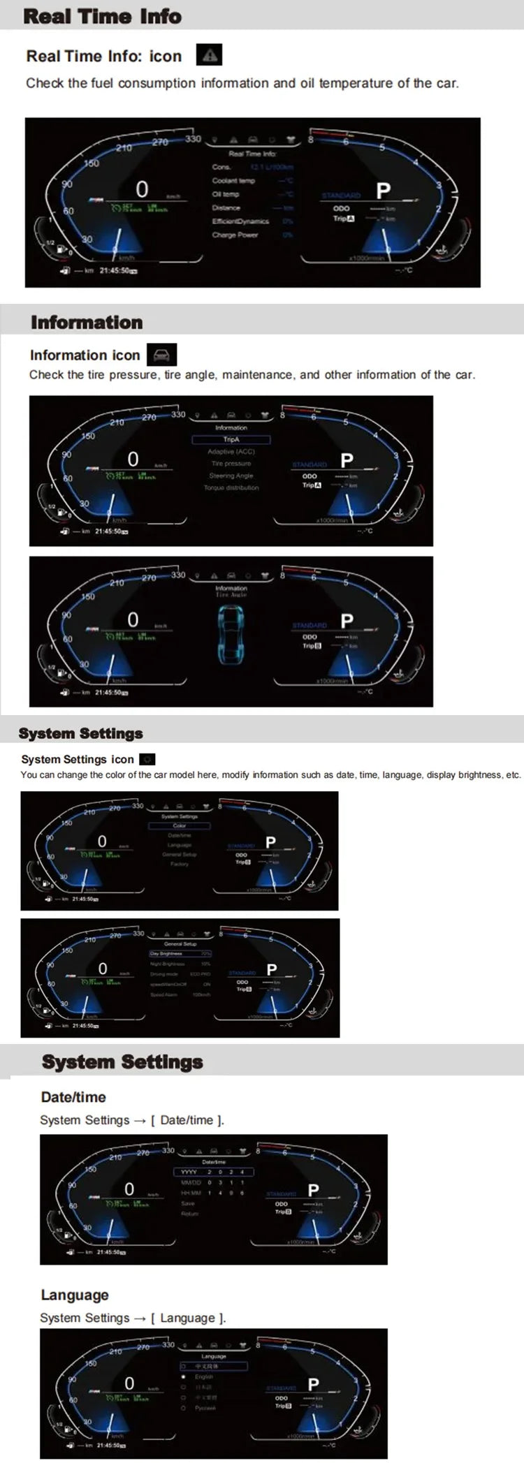 Digital instrument cluster for BMW X5 E70 X6 E71 2006-2013 CCC CIC Odometer,HUD instrument cluster, speedometer cluster 12.3'' sayaragear