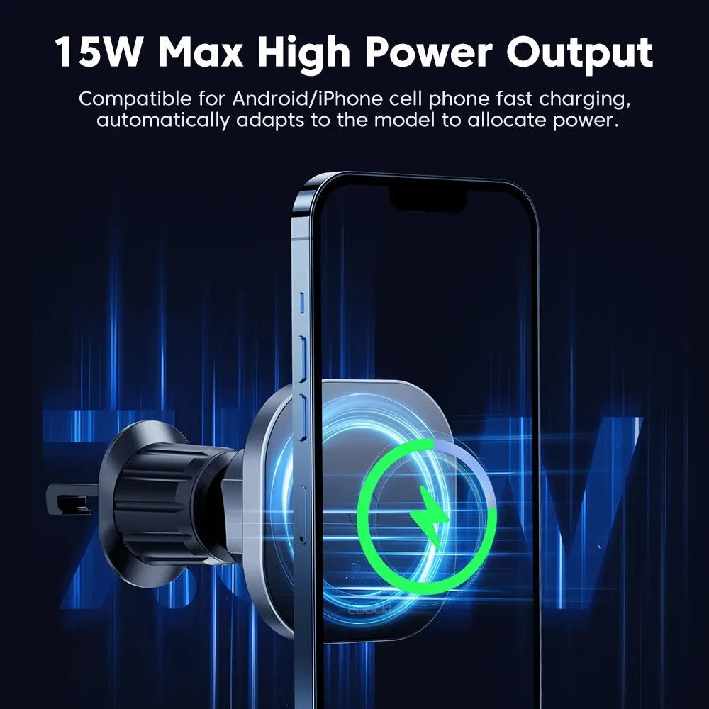 Toocki Magnetic Car Wireless Charger Car Phone Holder Air Outlet 15W Fast Charging Charger in Car For iPhone 15 14 13 12 Pro Max sayaragear
