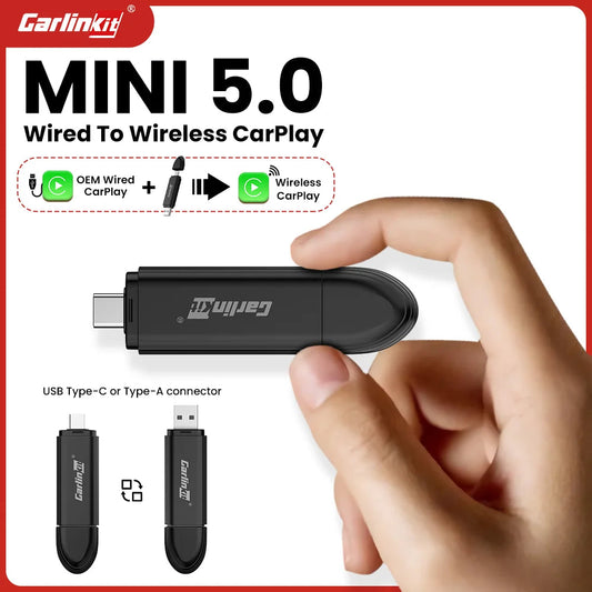 New CarlinKit Wireless CarPlay Adapter Android CarPlay Box for OEM Car Stereo USB Plug and Play WiFi BT Seamless Connection sayaragear