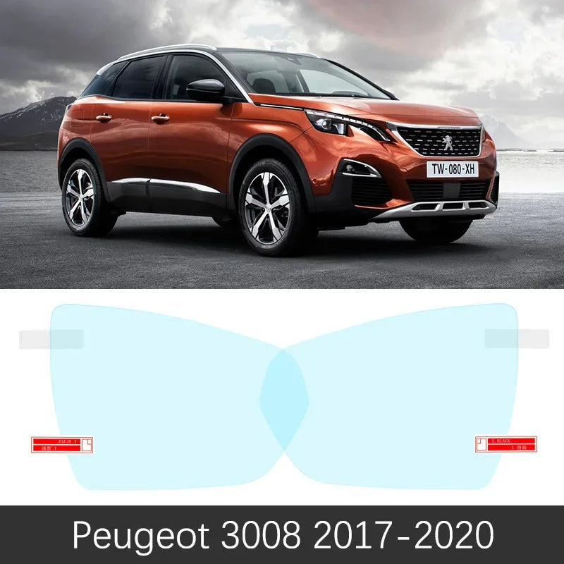 for Peugeot 3008 2008~2020 mk1 mk2 3008GT GT 3008 Full Cover Anti Fog Film Rearview Mirror Rainproof Accessories 2013 2015 2017 sayaragear