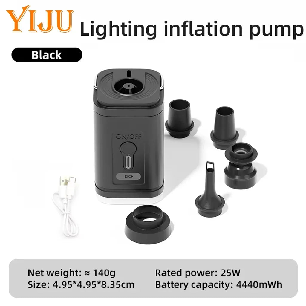 YIJU Wireless Inflation Pump Portable Outdoor Mini Air Compressor Air Cushion Bed Swim ring Multi function Air Pump sayaragear