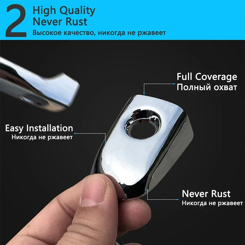 Chrome Car Door Handle Cover for Peugeot 508 SW RXH 2011~2018 Car Trim Set Exterior Accessories 2012 2013 2014 2015 2016 2017 sayaragear