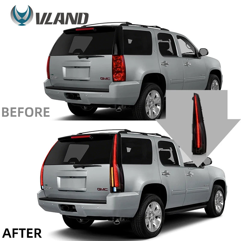 VLAND Taillight Assembly FOR GMC YUKON&CHEVROLET TAHOE/SUBURBAN 2007-2014 LED TAIL LAMP LED Running Light  LED Brake Light sayaragear