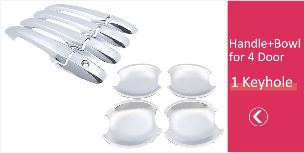 for Honda Civic 8 2006 2007 2008 2009 2010 2011 Luxurious Chrome Door Handle Cover Trim Catch Car Stickers Accessories Garnish sayaragear