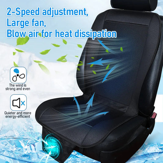 DC 12V 3D Spacer Car Summer Cool Air Seat Cushion With 8Fan Fast Blowing Ventilation Seat Cooling Pat Refrigerated Seat sayaragear